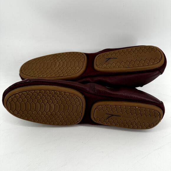 Yosi Samra Samantha Ballet Flats Foldable Patent Leather Cap Toe Wine 7 - Picture 7 of 7